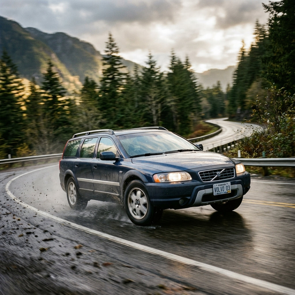 Action Shot: Volvo XC70 Driving Fast