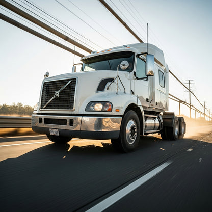 Action Shot: Volvo, Mack V Series Driving Fast