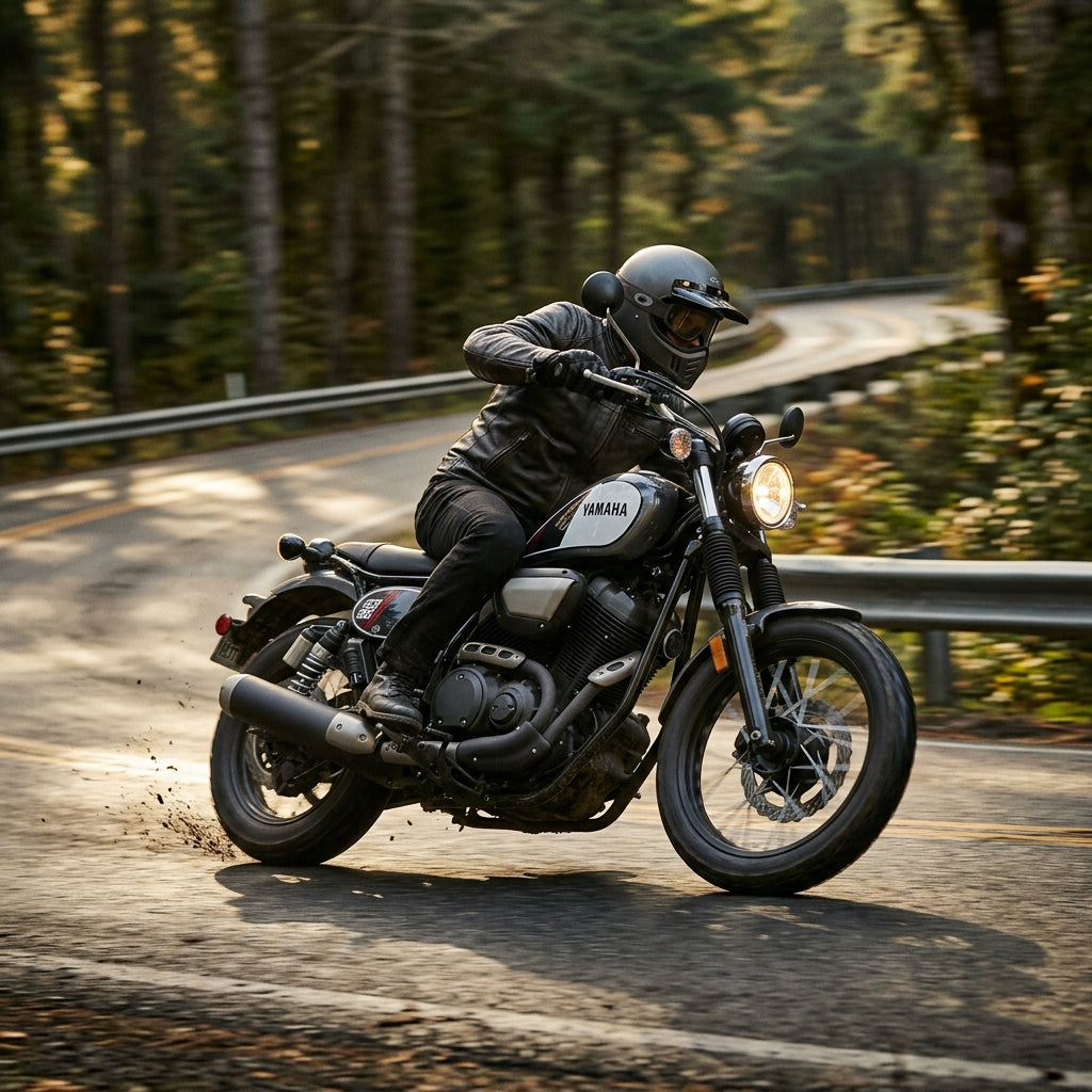 Action Shot: Yamaha SCR950 Driving Fast