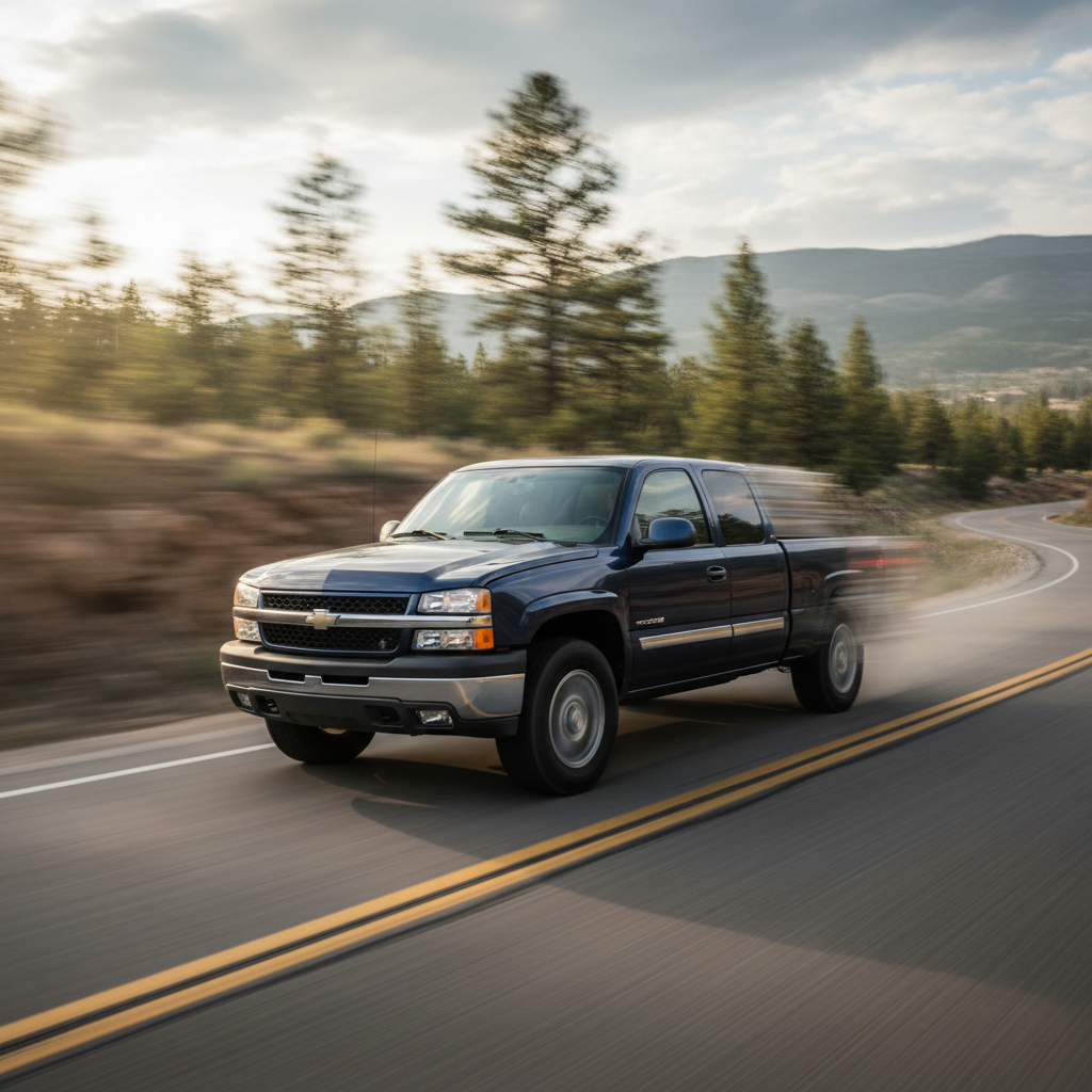 Kit d'admission d'air froid pour Chevrolet Silverado 1500 (1999-2007) moteur V6 4,3 L bleu