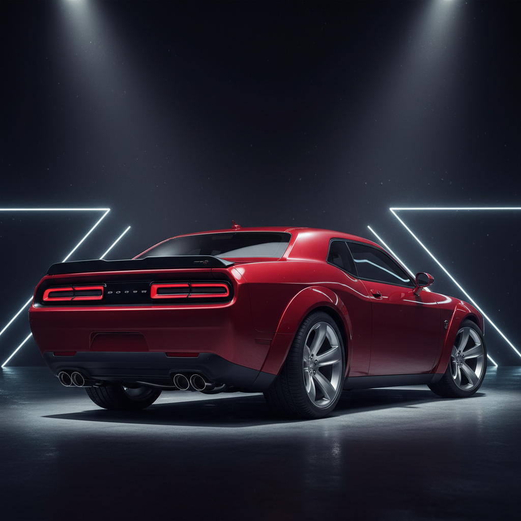 Quad Style Titanium Finish Exhaust Tips For Dodge Challenger (2008-2023)