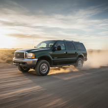 Toma de aire frío con protector térmico para Ford Excursion (1999-2005) con motor V10 de 6,8 l, color rojo