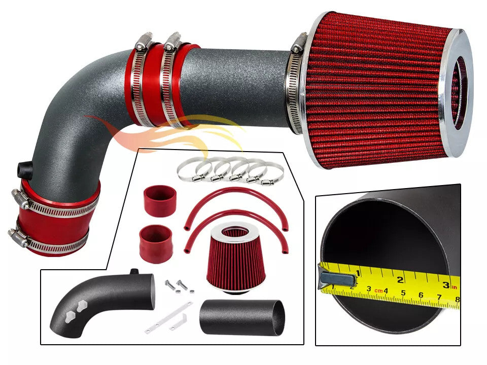 Cold Air Intake for Honda Accord (2003-2006) 2.4L Engine Black Red