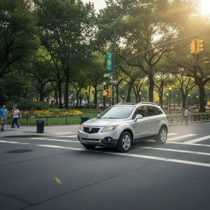 add city streets lights, put the car on the street not in the park