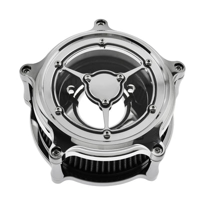 Air Cleaner Intake Filter Kit for Harley Road Glide Softail Dyna Touring (2008-2016) - Chrome