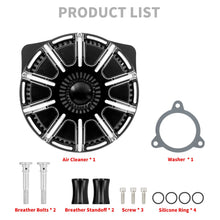 Air Cleaner Intake Filter Kit for Harley Touring Road King Glide (2008-2016) - 10 Spoke