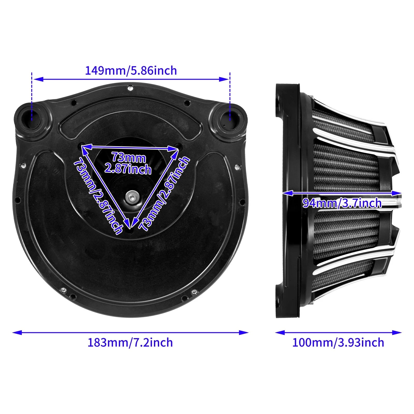 Air Cleaner Intake Filter Kit for Harley Touring Road King Glide (2008-2016) - 10 Spoke