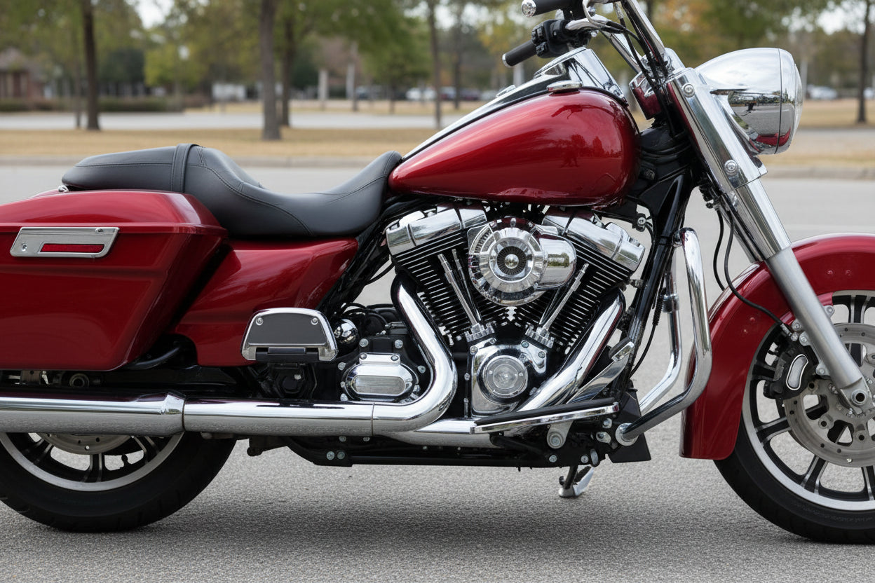 Air Cleaner Intake Filter Kit for Harley Touring Road King Glide (2008-2016) - Chrome CNC