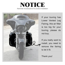 Air Cleaner Intake Filter Kit for Harley Touring Road King Glide (2017-2025) 