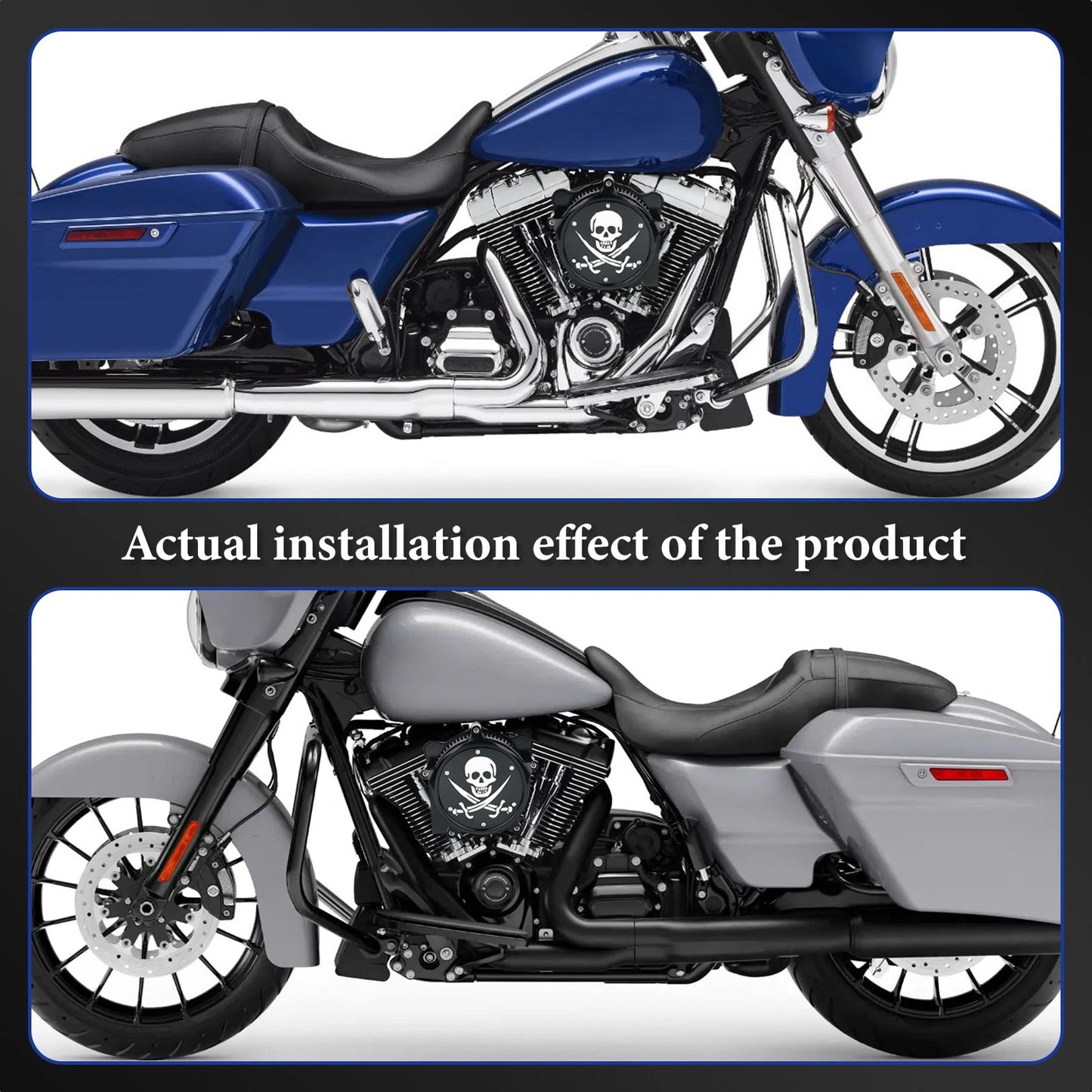 Air Cleaner Intake Filter Kit for Harley Touring Street Glide FLHX (2008-2016)