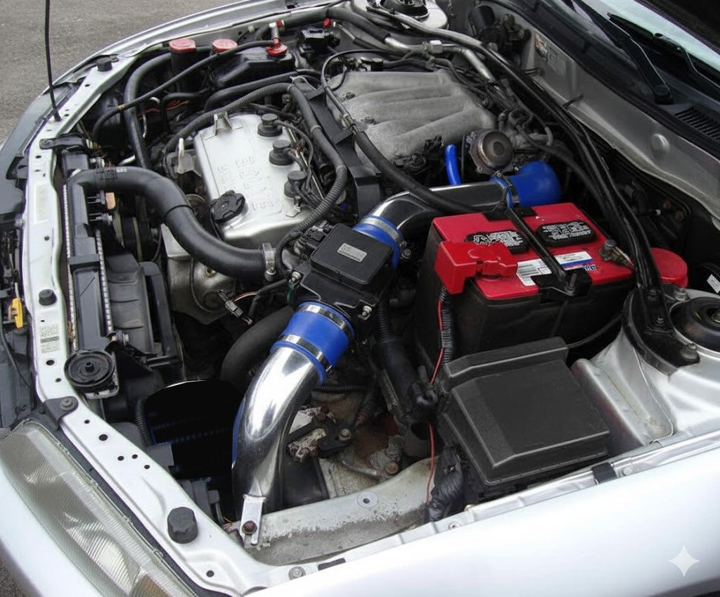 Cold Air Intake Kit for Mitsubishi Galant (1999-2003) with 2.4L L4 3.0L V6 Engines Black