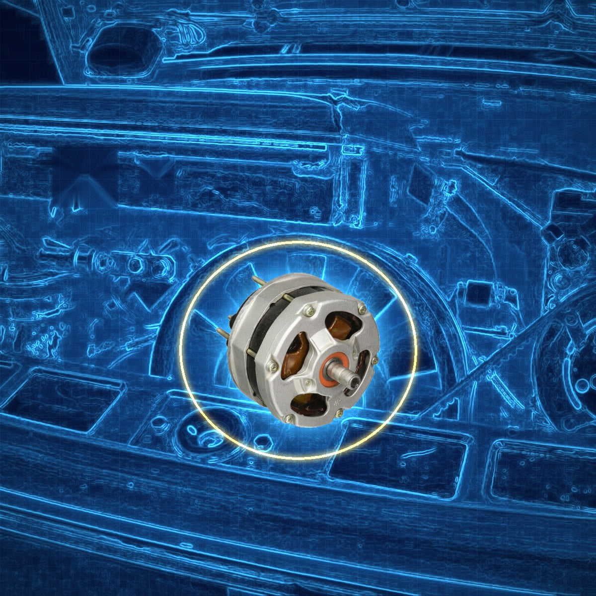 1978-1979 Porsche 930 3.3L alternator location in the engine bay