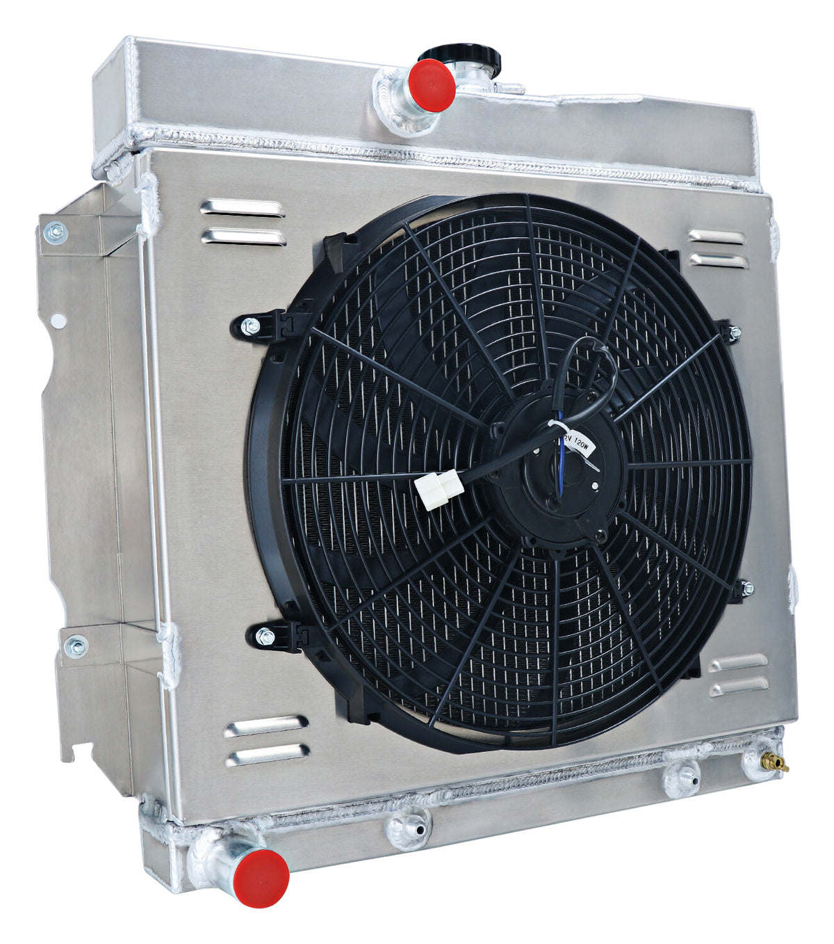 Aluminum Radiator with Shroud for Dodge Coronet (1966-1969) 4.5L 5.2L 5.9L 6.3L 7.0L 7.2L AT