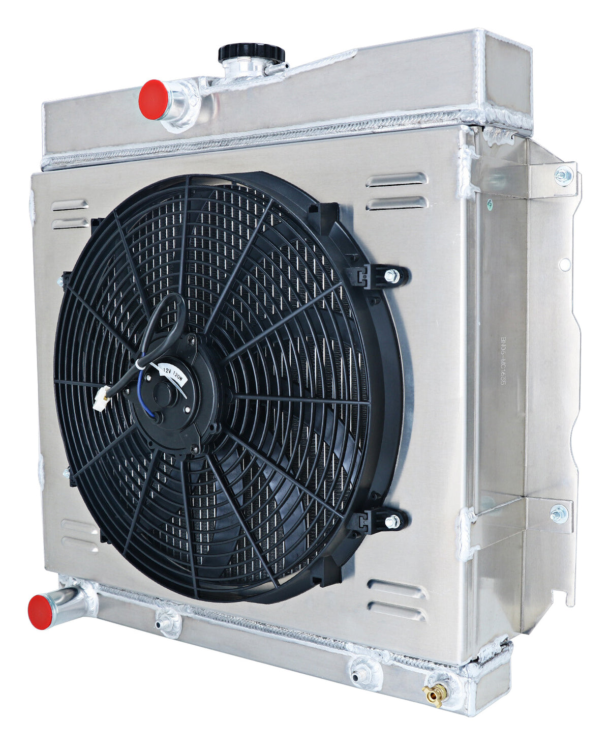Aluminum Radiator with Shroud for Dodge Coronet (1966-1969) 4.5L 5.2L 5.9L 6.3L 7.0L 7.2L AT