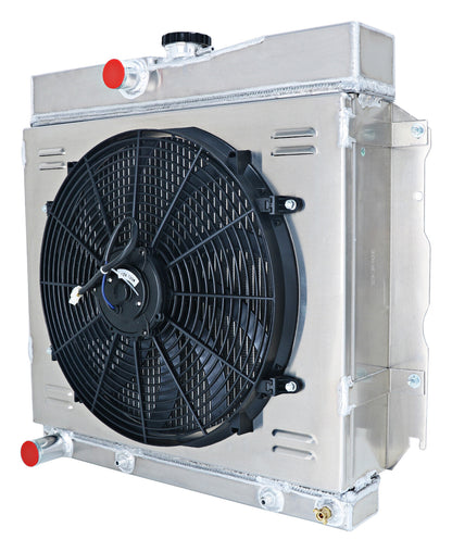Aluminum Radiator with Shroud for Dodge Coronet (1966-1969) 4.5L 5.2L 5.9L 6.3L 7.0L 7.2L AT