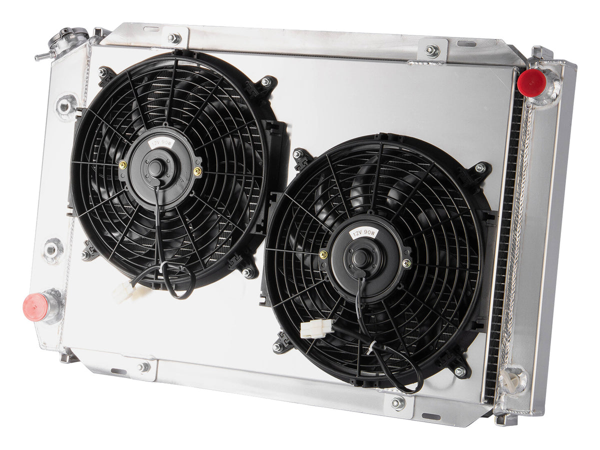 Aluminum Radiator with Shroud for Mercury Cougar (1980-1988) 2.3L 3.3L 3.8L 4.2L
