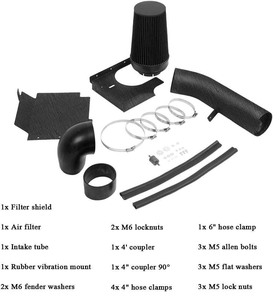 Black Cold Air Intake for GMC/Chevy (1999-2006) V8 4.8L/5.3L/6.0L Engines