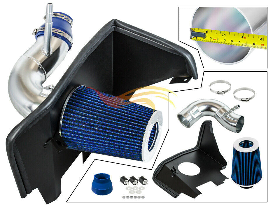 Performance Air Intake W/Heat Shield For Chevrolet Camaro (2016-2021) With 2.0T Turbo Engine Blue
