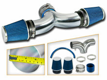 Dual Twin Air Intake Kit For Chevy Corvette (1997-2000) C5 with 5.7L V8 Engine Blue