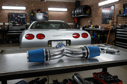 Dual Twin Air Intake Kit For Chevy Corvette (1997-2000) C5 with 5.7L V8 Engine Blue Default Title