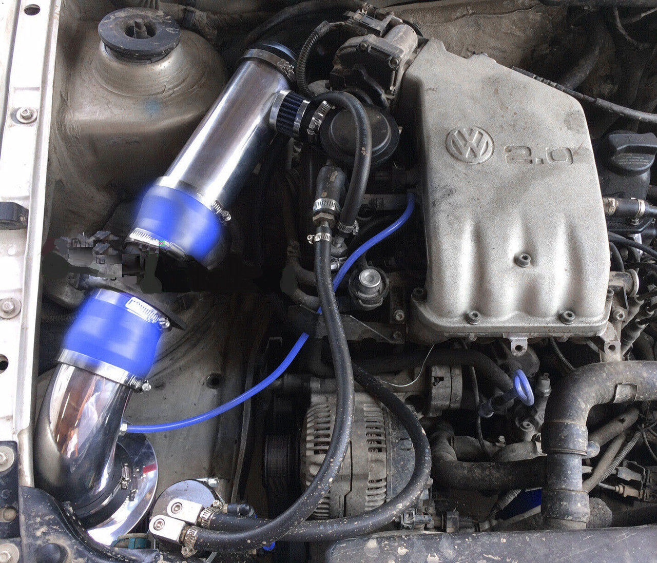 Cold Air Intake For Volkswagen Cabrio (1993-1998) With 2.0L L4 Engine Blue