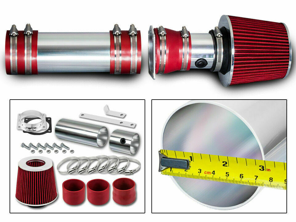 Short Ram Air Intake For Ford F150/ Bronco (1994-1996) With 5.0L 5.8L Engines Red