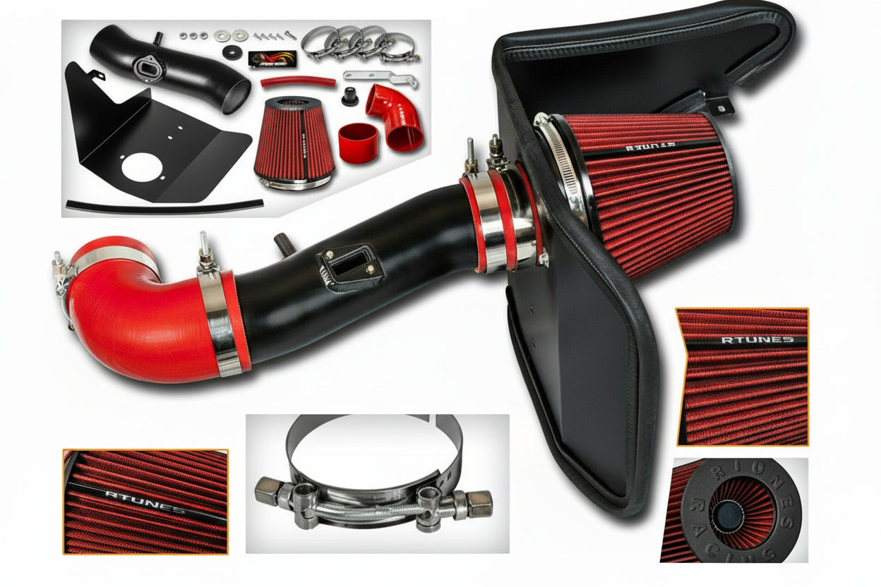 Cold Air Intake Kit for Chevrolet Camaro LS / LT (2012-2015) with 3.6L V6 Engine Red and Black