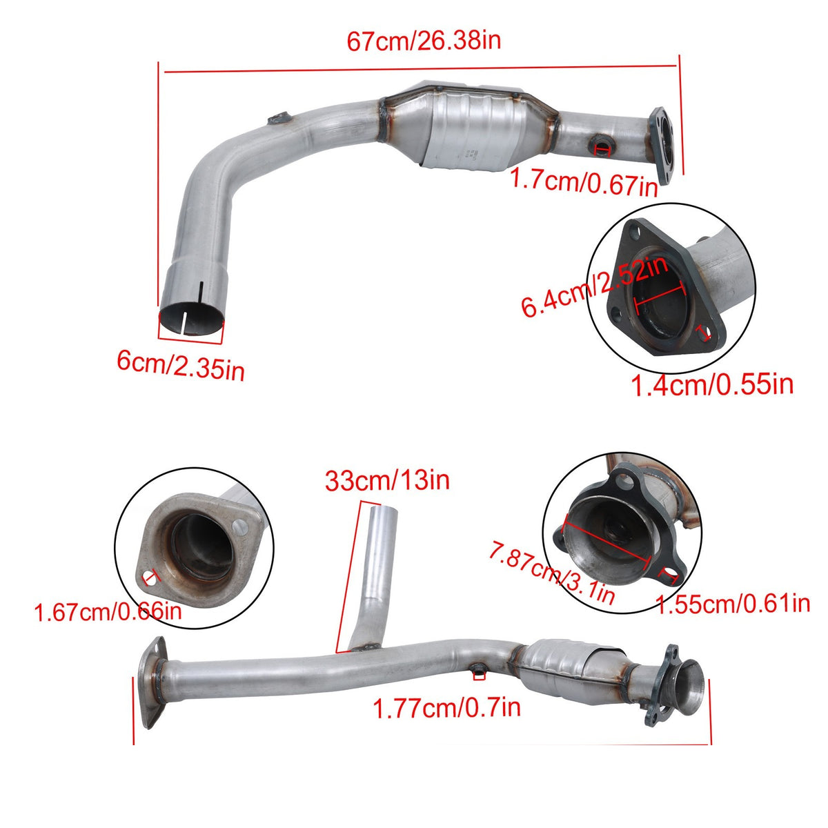 Catalytic Converter for GMC Sierra (2007-2008) 4.3L 4.8L 5.3L 6.0L