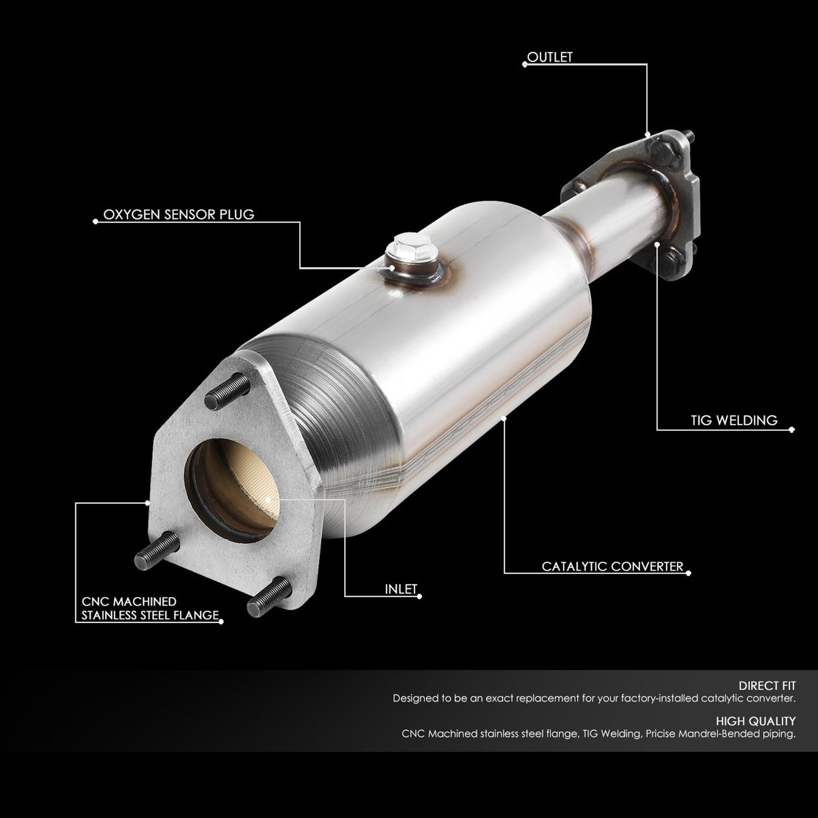 Catalytic Converter for Honda Accord (2004-2007) 2.4L