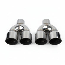 Quad Style Titanium Finish Exhaust Tips For Dodge Challenger (2008-2016)