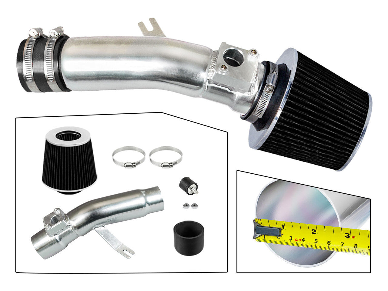 Short Ram Air Intake For Honda Civic (2016-2021) with 1.5L Engine Black