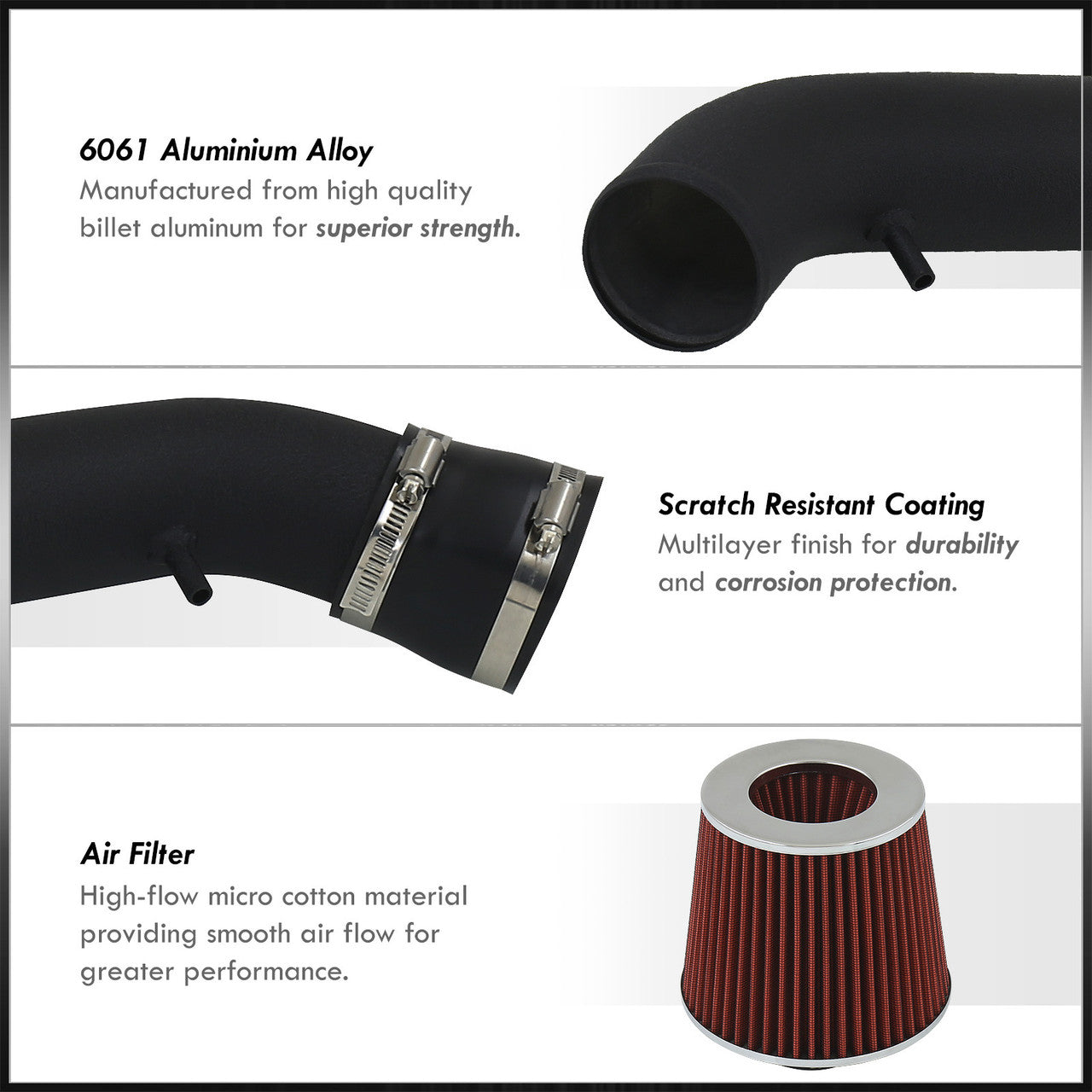 Cold Air Intake for Civic DX/LX/EX (1992-1995) 4 Cylinder Engine