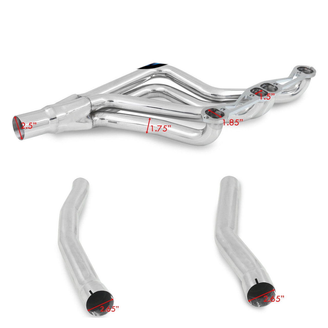 Mainfold Long Tube Exhaust Header for Chevrolet Camaro/Pontiac Firebird (1982-1992) With 5.7L V8 Engine