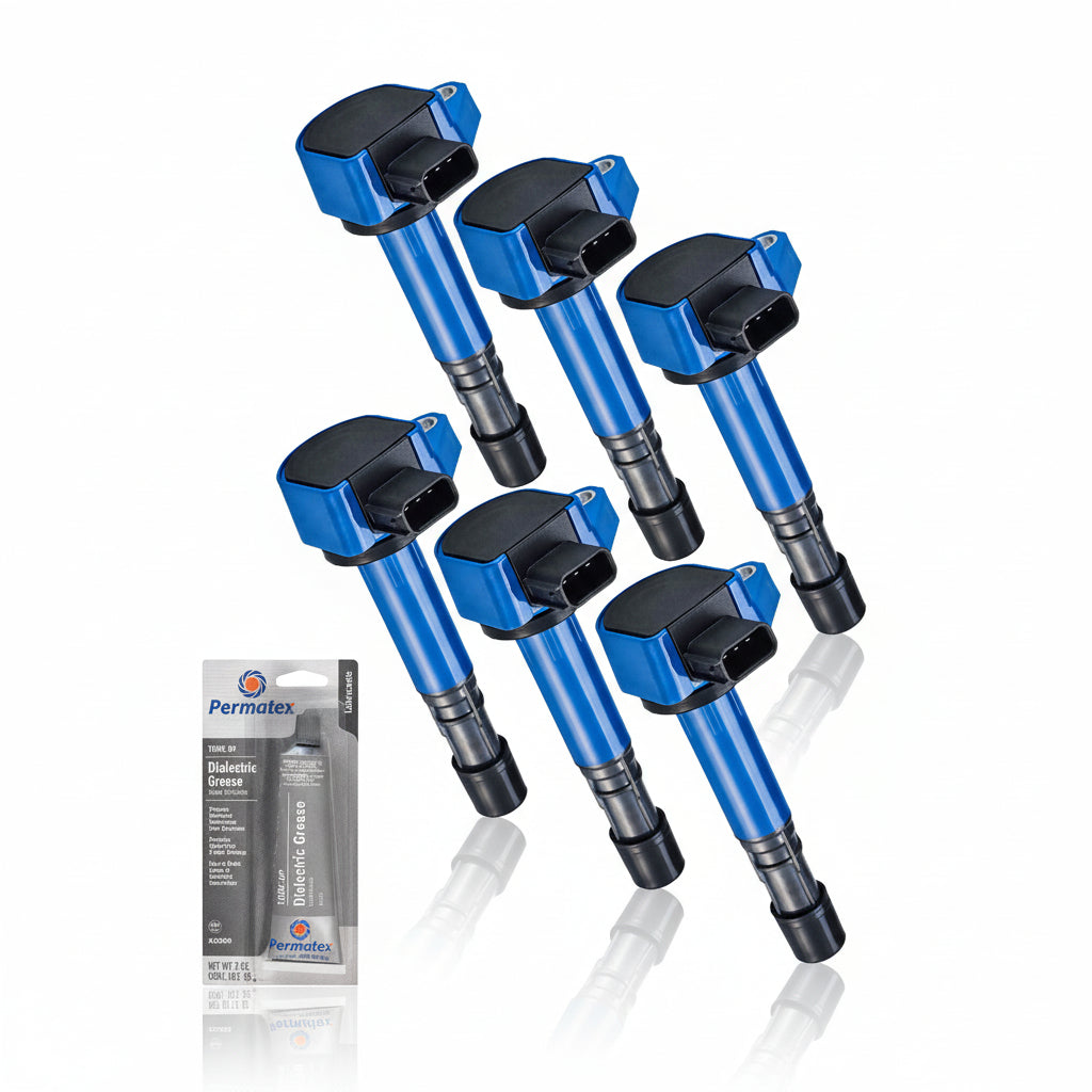High Performance Ignition Coil + Tune Up Grease For Honda Civic (2001-2005) with 1.7L l4 Engine