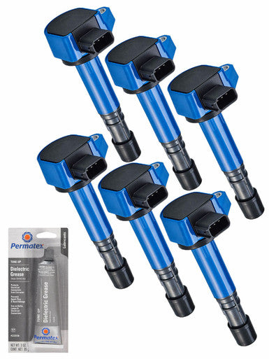 High Performance Ignition Coil + Tune Up Grease For Acura MDX (2007-2009) with 3.7L V6 Engine Default Title