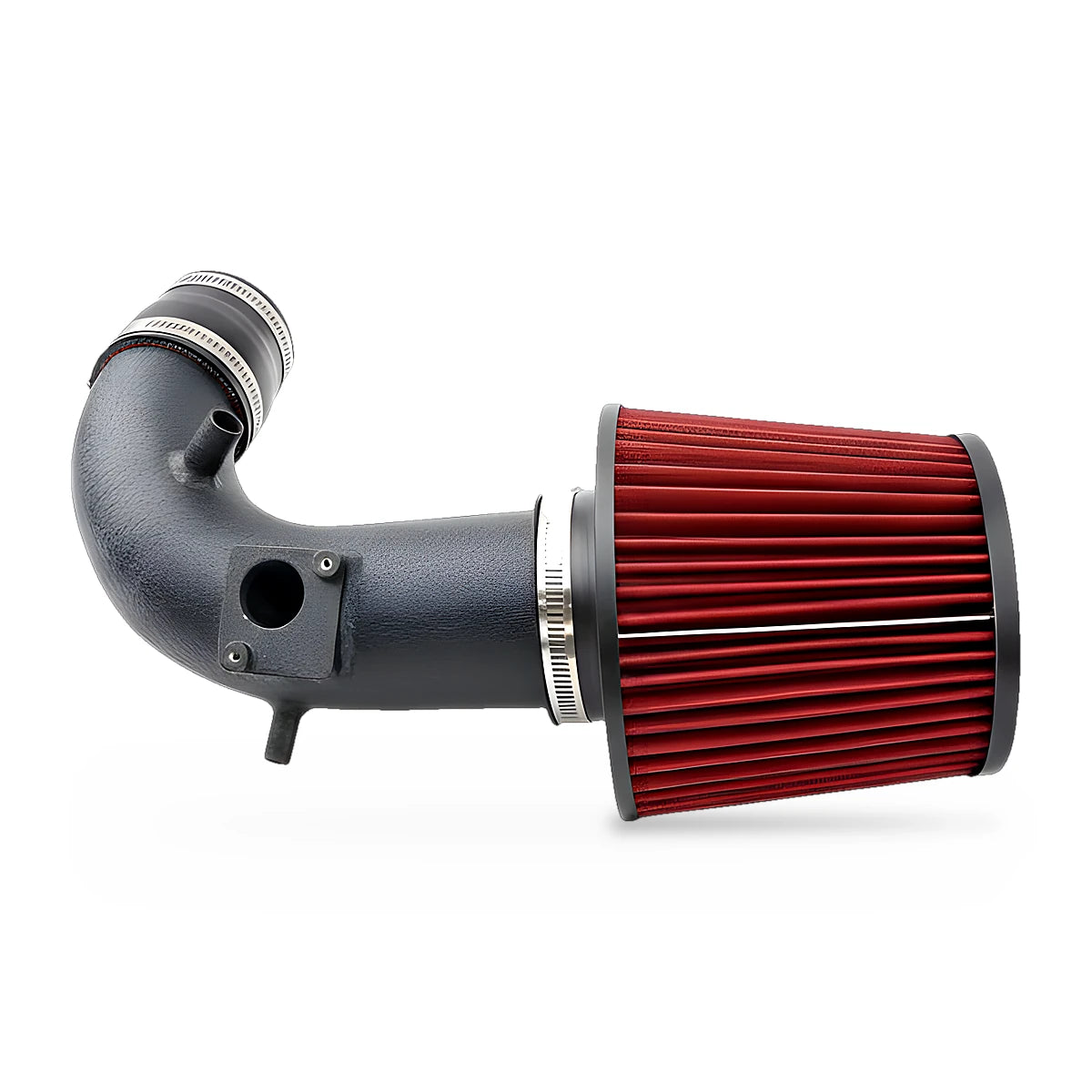 Cold air intake kit for 2012-2015 Honda Civic Si and 2013-2015 Acura ILX 2.4L, red cone filter and black intake tube