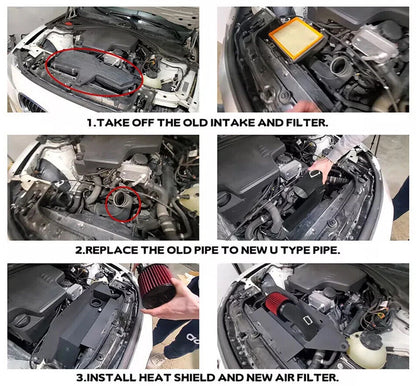 Cold Air Intake for BMW 228i 328i 420i 428i (2012-2016) 2.0T Turbo Engine - Black