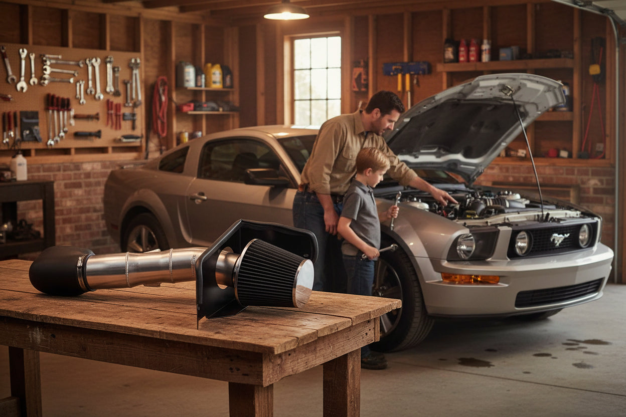 Cold Air Intake for Ford Mustang GT (2005-2009) 4.6L V8 Engine - Black