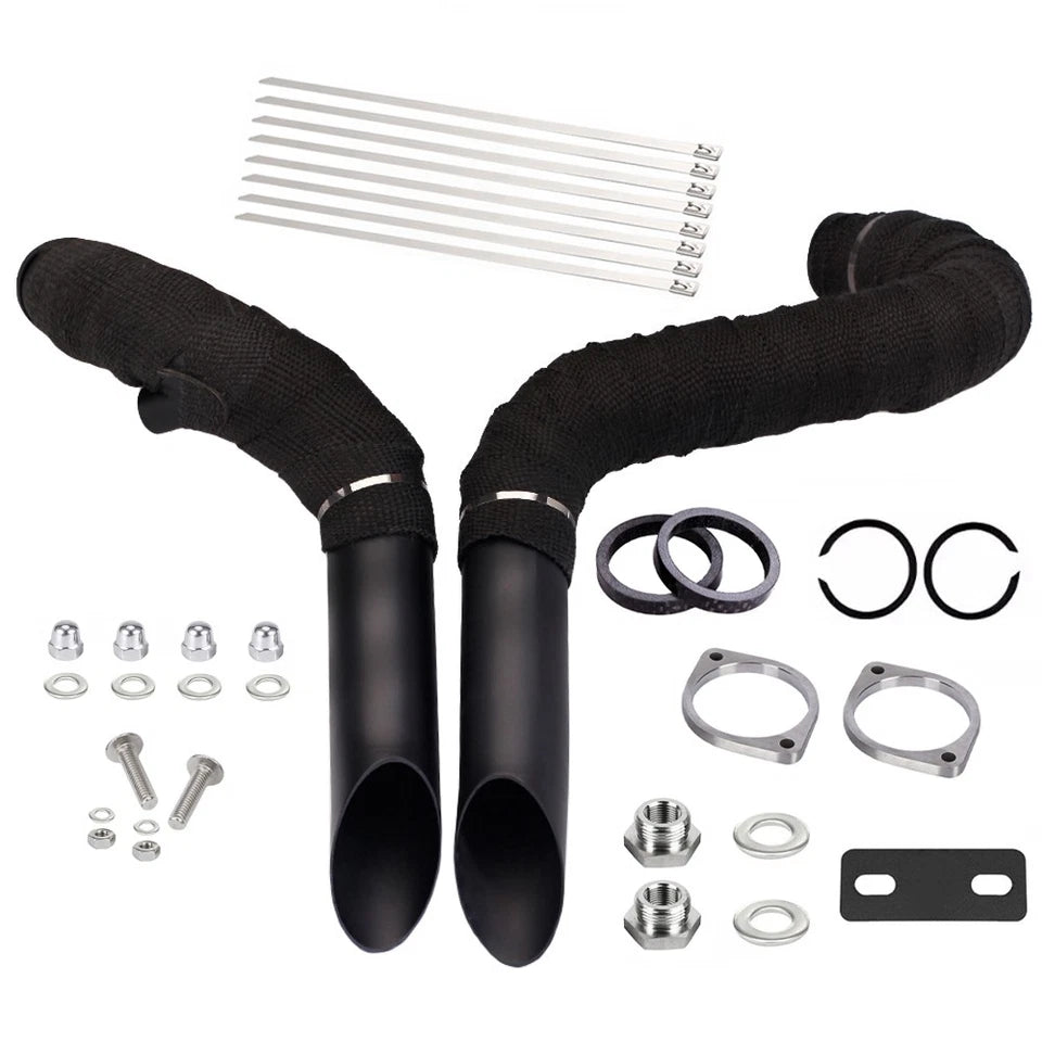 Drag Exhaust Pipes for Harley Davidson Dyna (1991-2017) Forward Controls