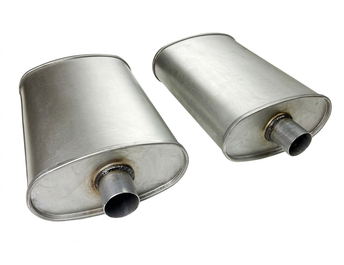 Dual Exhaust System with H-Pipe for Ford Mustang (1965-1970) 4.3L 4.7L 5.0L