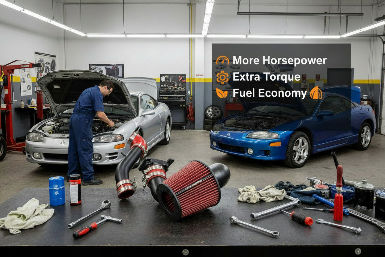 Cold Air Intake for Mitsubishi Eclipse (2000-2005) 2.4 L4 / 3.0L V6 Engines Black