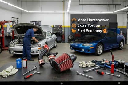 Cold Air Intake for Mitsubishi Eclipse (2000-2005) 2.4 L4 / 3.0L V6 Engines Black