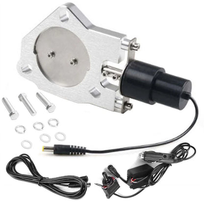 Electric Exhaust Cutout Valve Motor Kit 3 Inch with Manual Switch
