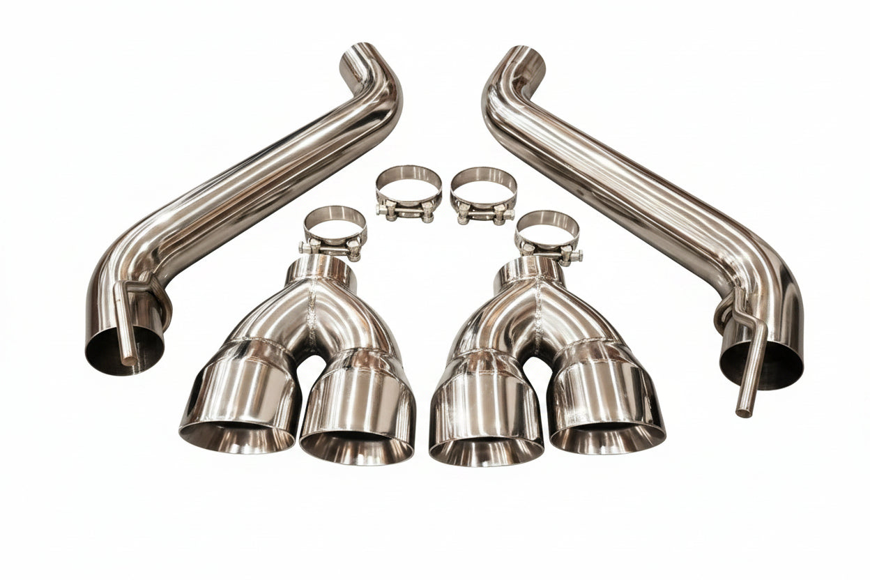 Exhaust Axle Muffler Quad Tips for Chevy Camaro (2016-2024) V8