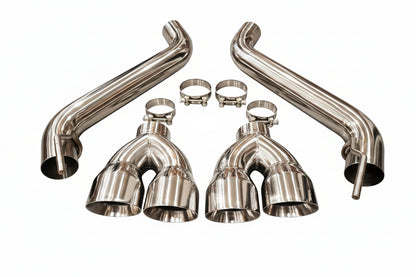 Exhaust Axle Muffler Quad Tips for Chevy Camaro (2016-2024) V8