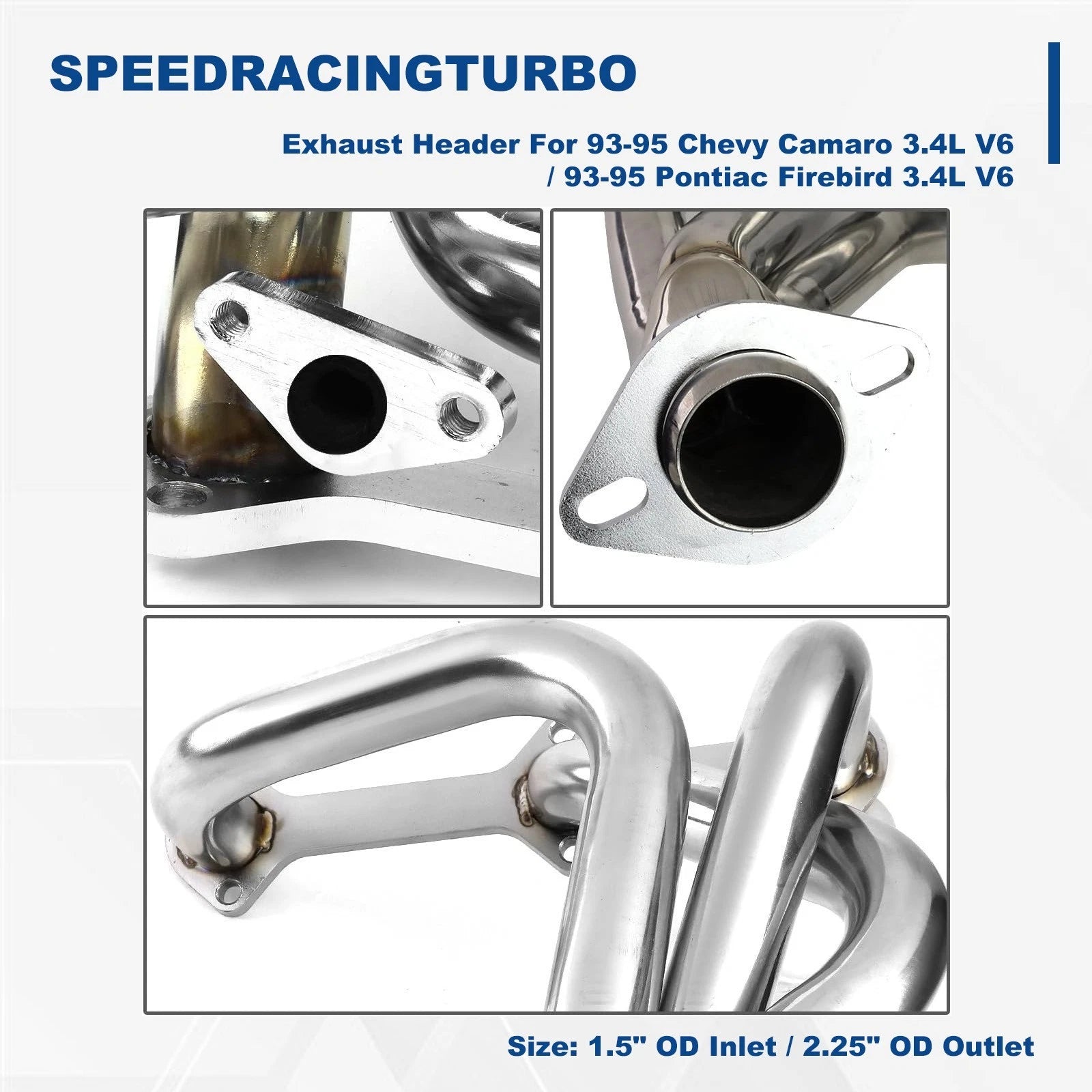 Exhaust Headers for Chevy Camaro & Pontiac Firebird (1993-1995) 3.4L Engine 