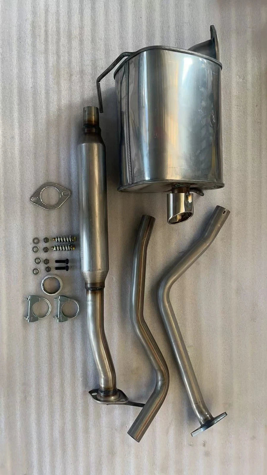 Exhaust Resonator Middle Pipe Muffler Kit for Subaru Forester (2014-2018) 2.5L 