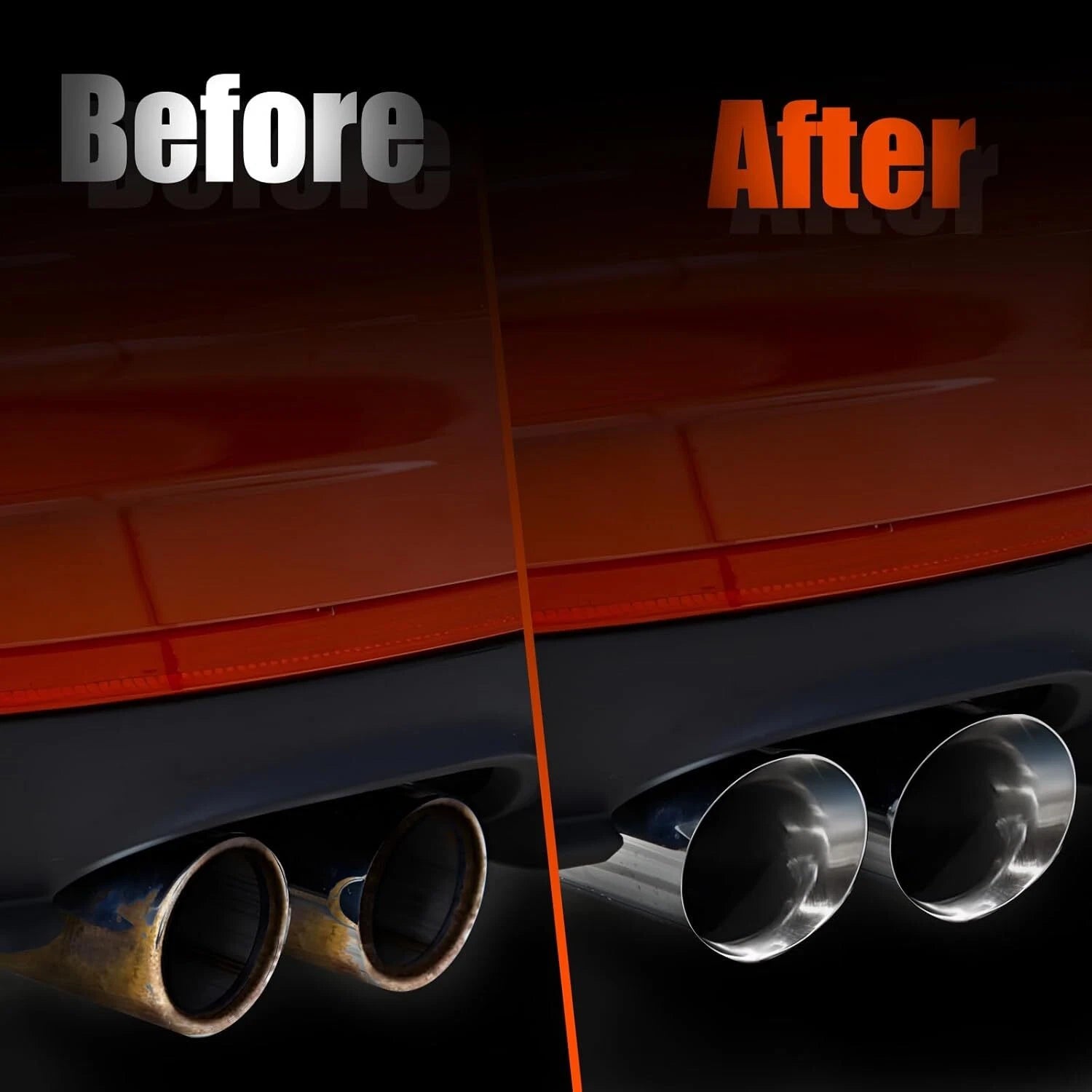 Exhaust Tips Chrome for Chevrolet Corvette C5 (1984-1996) 