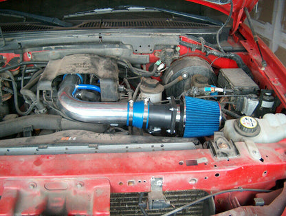 Blue Cold Air Intake for Ford F250 (1997-1999) 5.4L V8 Engine