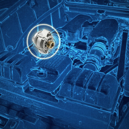 1999-2005 Ferrari 360 3.6L alternator location in the engine bay